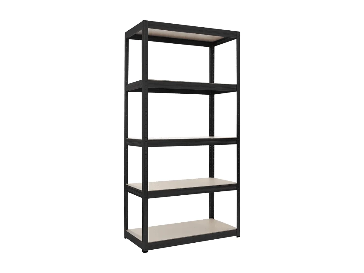 Феникс Метален стелаж до 350кг на рафт 180x90x40см - черен