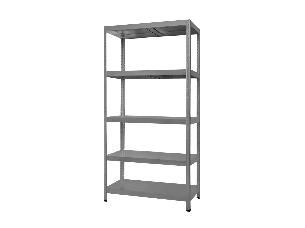 Крисчън Метален стелаж 180x100x40 см, до 130 кг на рафт - сив